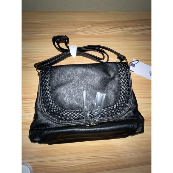 Wallflower Jeans Black Womans Crossbody Leather Purse - Picture 3 of 7